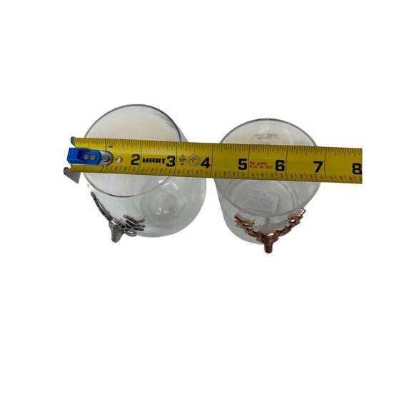 Deer Stemless Wine Glass Stag Bronze Silver Stag Icon Barware Gift Holiday - Picture 7 of 7